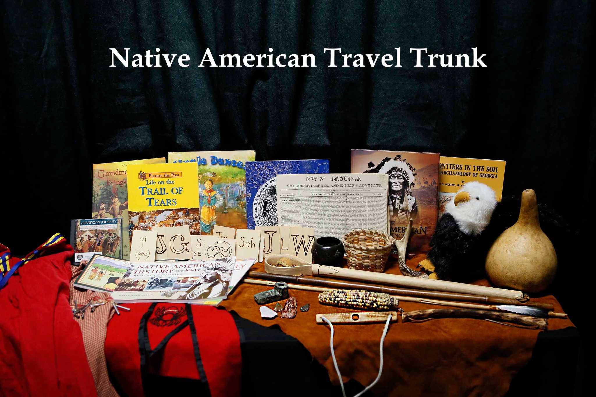 native american travel trunk